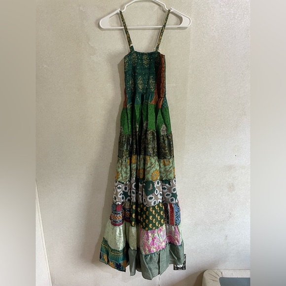 Vibrant Patchwork Maxi Dress - Picture 4 of 6